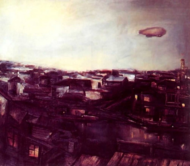 Сочинение по картине: Шукин - "Дирижабль над городом"