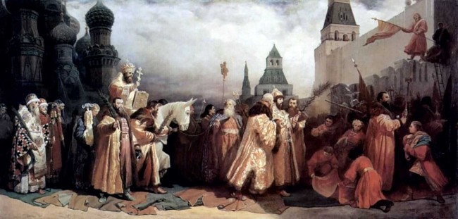 Сочинение по картине: Шварц - "Вербное воскресенье в Москве во времена царя Алексея Михайловича"