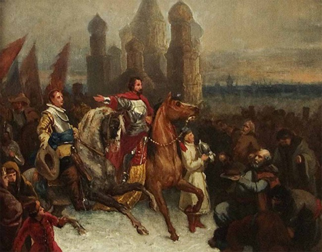 Сочинение по картине: Шварц - "Въезд Шуйского и де Ла Гарди в Москву"