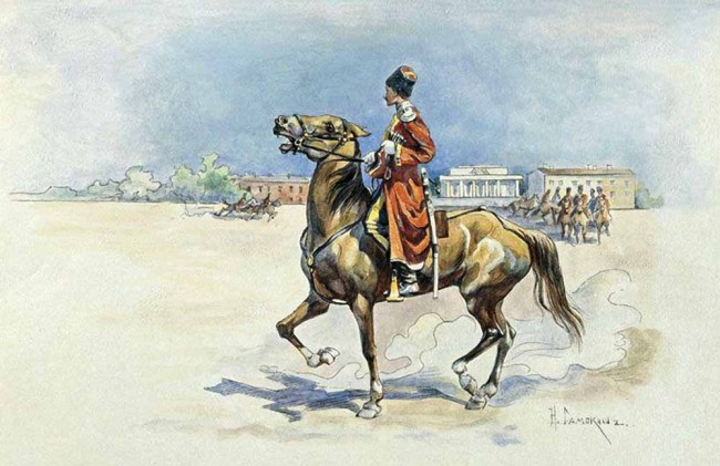 Сочинение по картине: Самокиш - "Казак на плацу"