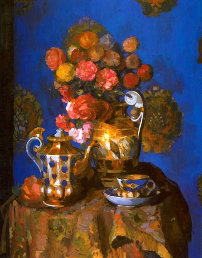 Сочинение по картине: Сапунов - "Натюрморт с цветами"