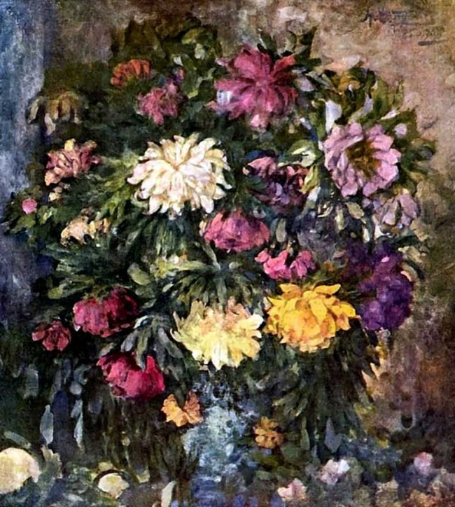 Сочинение по картине: Сапунов - "Пионы"