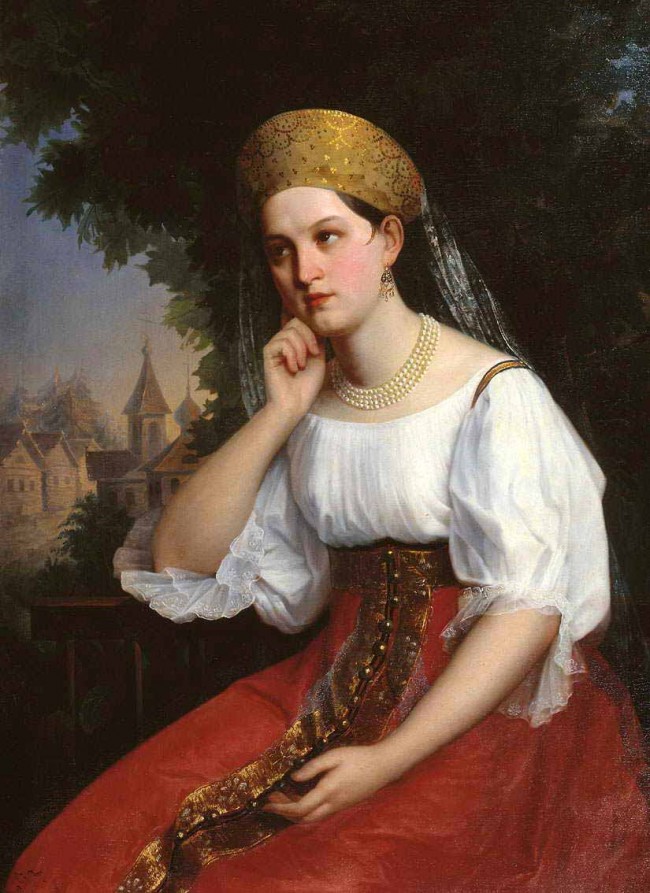 Сочинение по картине: Седов - "Боярышня"