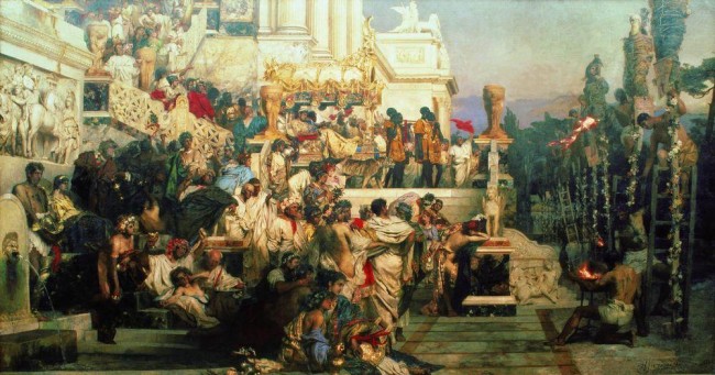 Сочинение по картине: Семирадский - "Светочи христианства (Факелы Нерона)"