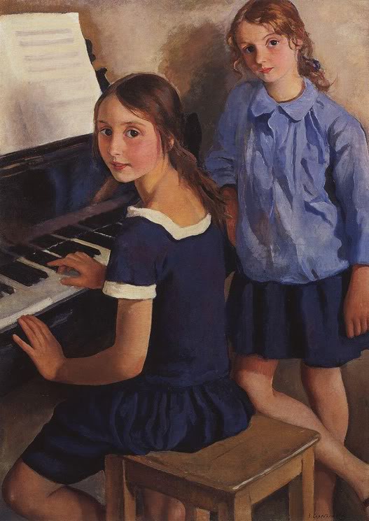 Сочинение по картине: Серебрякова - "Девочки у рояля"