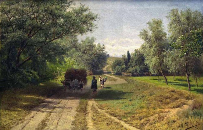 Сочинение по картине: Сергеев - "Повозка у околицы"