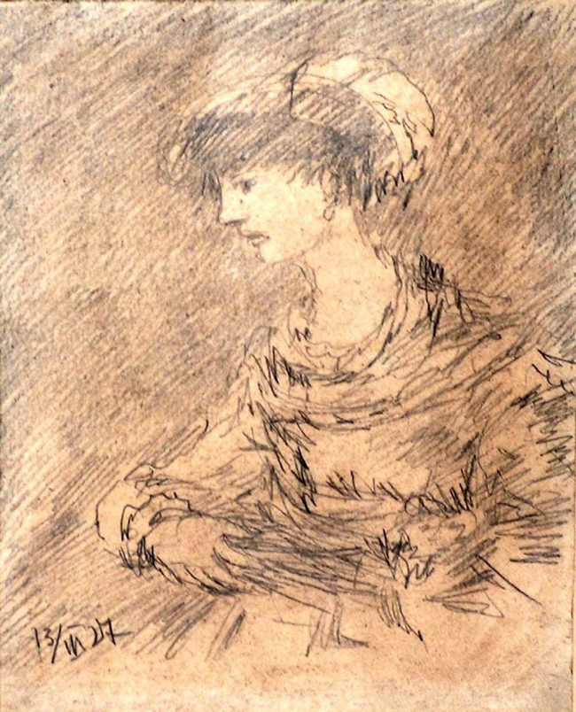 Сочинение по картине: Соколов - "Дама в шляпке"