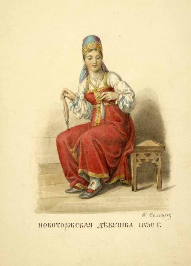 Сочинение по картине: Солнцев - "Новоторжская девушка"