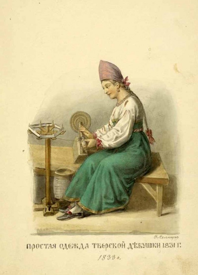 Сочинение по картине: Солнцев - "Простая одежда тверской девушки"