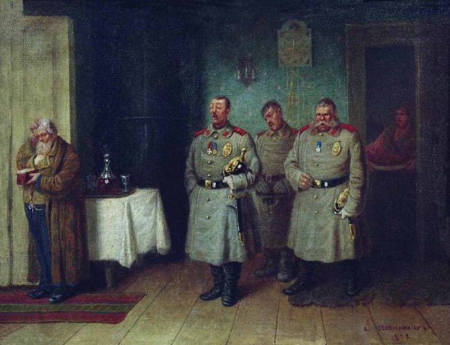 Сочинение по картине: Соломаткин - "Городовые-христославы"