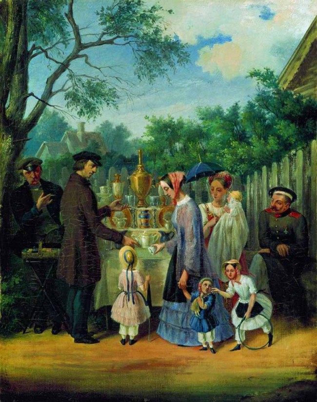 Сочинение по картине: Соломаткин - "В увеселительном саду (Уличная сценка)"