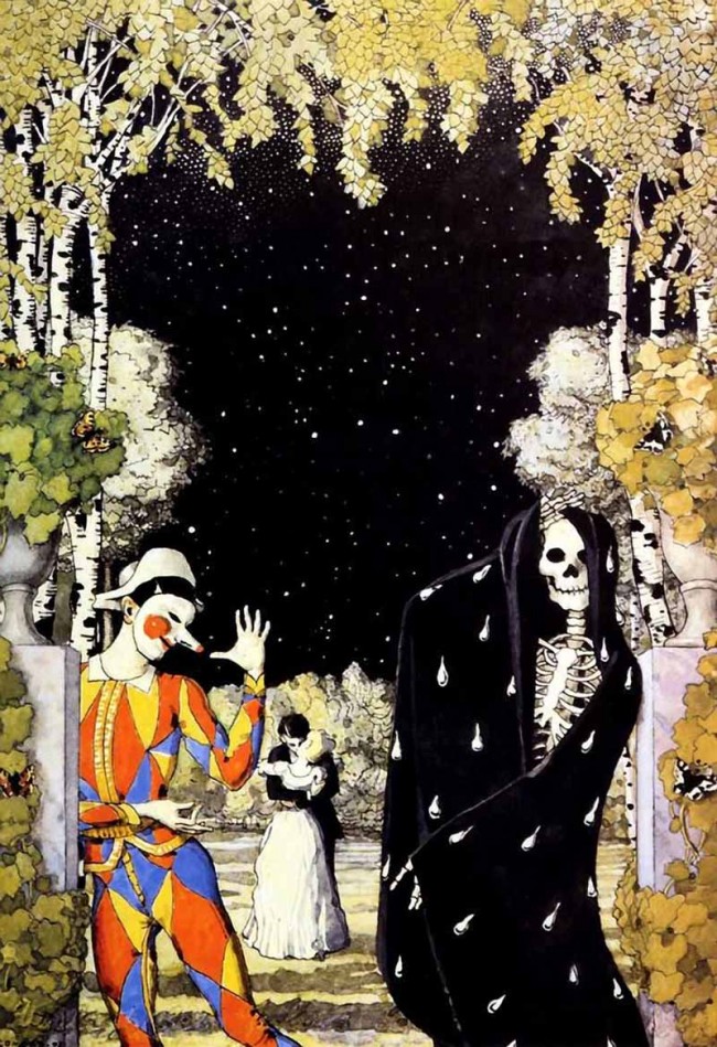Сочинение по картине: Сомов - "Арлекин и смерть" Сочинение по картине: Сомов - "Арлекин и смерть"