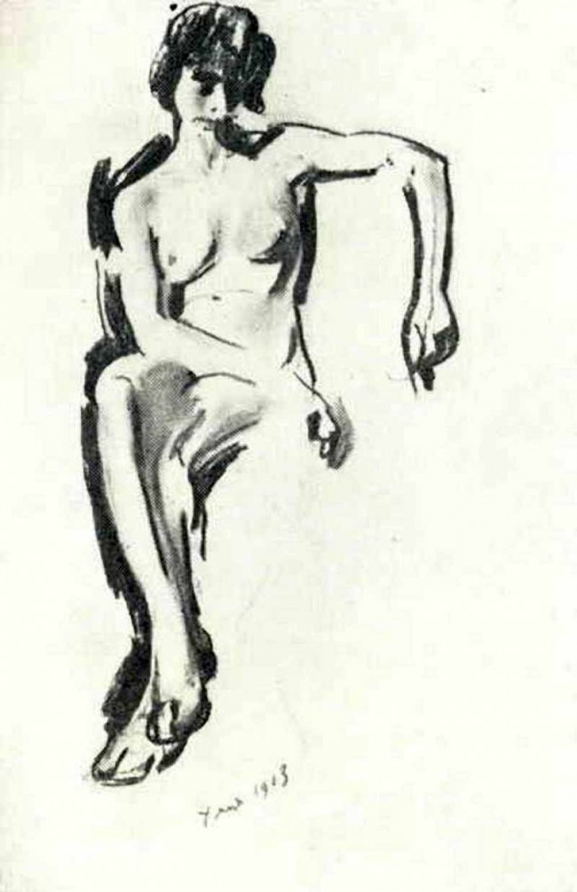 Сочинение по картине: Сомов - "Натурщица"