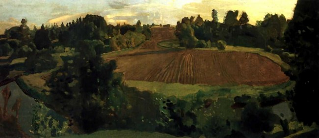 Сочинение по картине: Сомов - "Пашня"