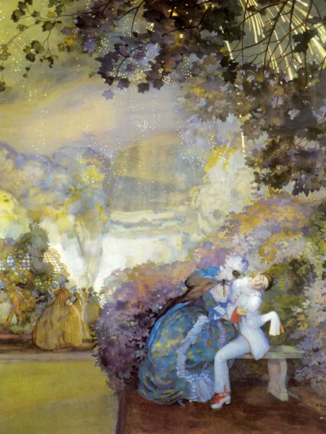 Сочинение по картине: Сомов - "Пьеро и дама"