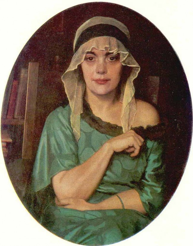 Сочинение по картине: Сомов - "Портрет Е.К.Сомовой"