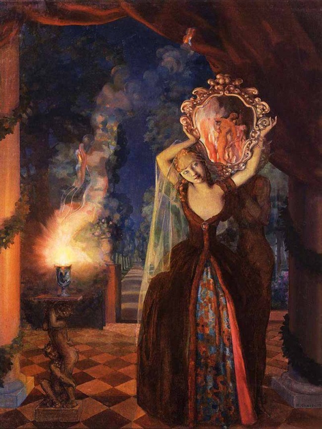 Сочинение по картине: Сомов - "Волшебница"