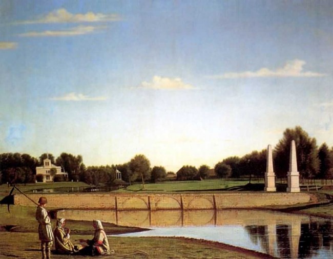 Сочинение по картине: Сорока - "Вид на плотину в усадьбе Спасское Тамбовской губернии"