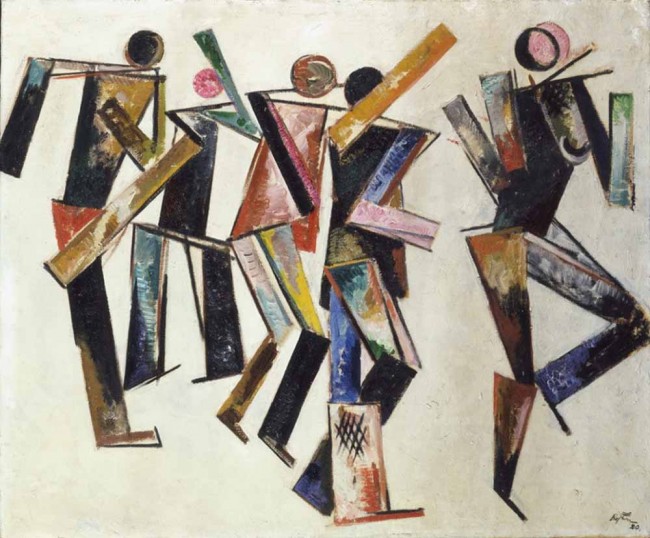 Сочинение по картине: Степанова - "Пять фигур на белом фоне"