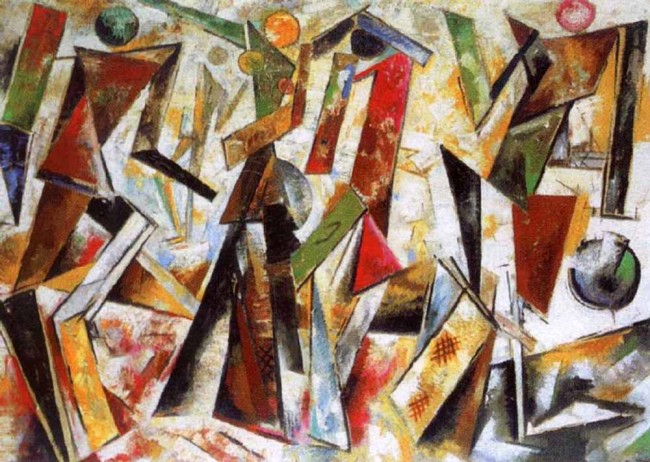 Сочинение по картине: Степанова - "Танцующие фигуры на белом фоне"