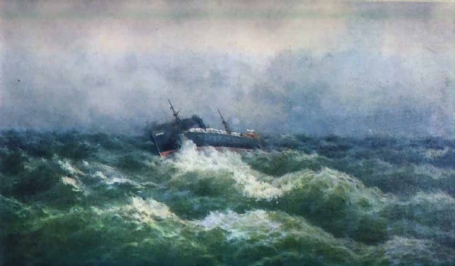 Сочинение по картине: Судковский - "Пароход „Москва“ в бурю"