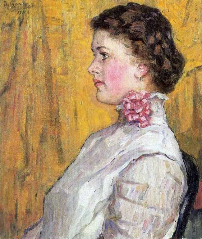 Сочинение по картине: Суриков - "Портрет неизвестной на желтом фоне"