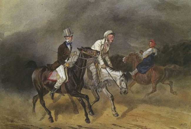 Сочинение по картине: Сверчков - "Встреча с кавалькадой"