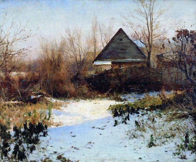 Сочинение по картине: Светославский - "Последний снег"