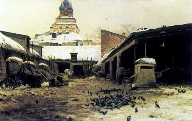 Сочинение по картине: Светославский - "Постоялый двор в Москве"