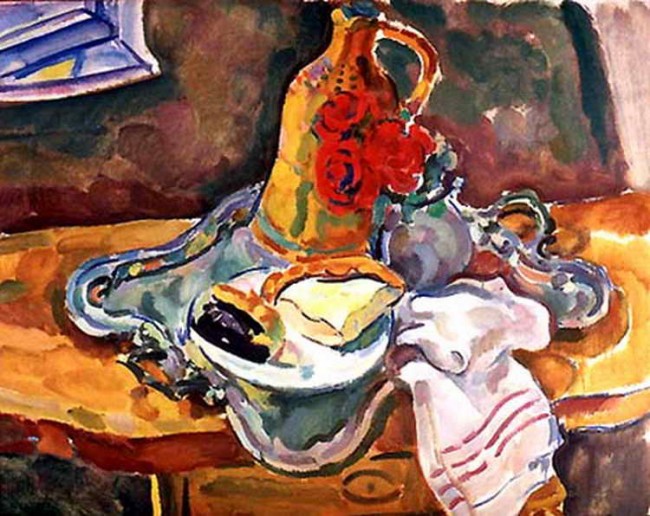 Сочинение по картине: Тетерин - "Натюрморт с ватрушкой"