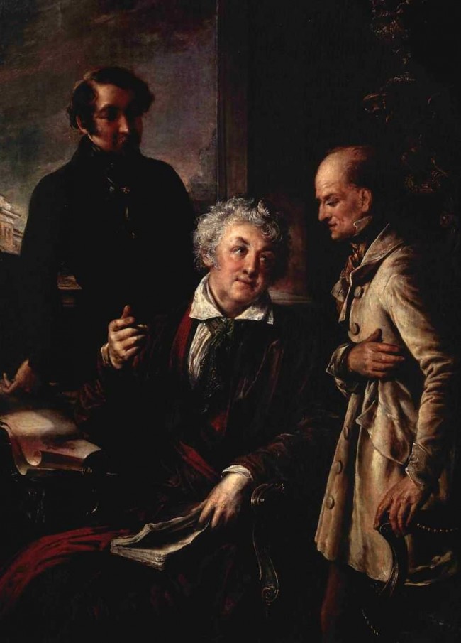 Сочинение по картине: Тропинин - "Портрет Федора Семеновича Мослова со служащими конного завода"