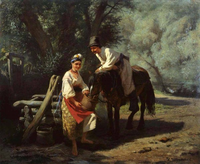 Сочинение по картине: Трутовский - "Сцена у колодца" Сочинение по картине: Трутовский - "Сцена у колодца"