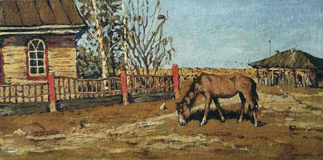 Сочинение по картине: Туржанский - "У околицы"