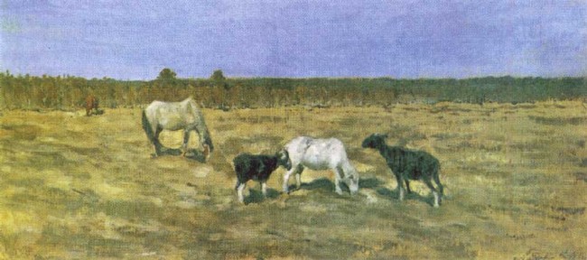 Сочинение по картине: Туржанский - "В степи. Весна"