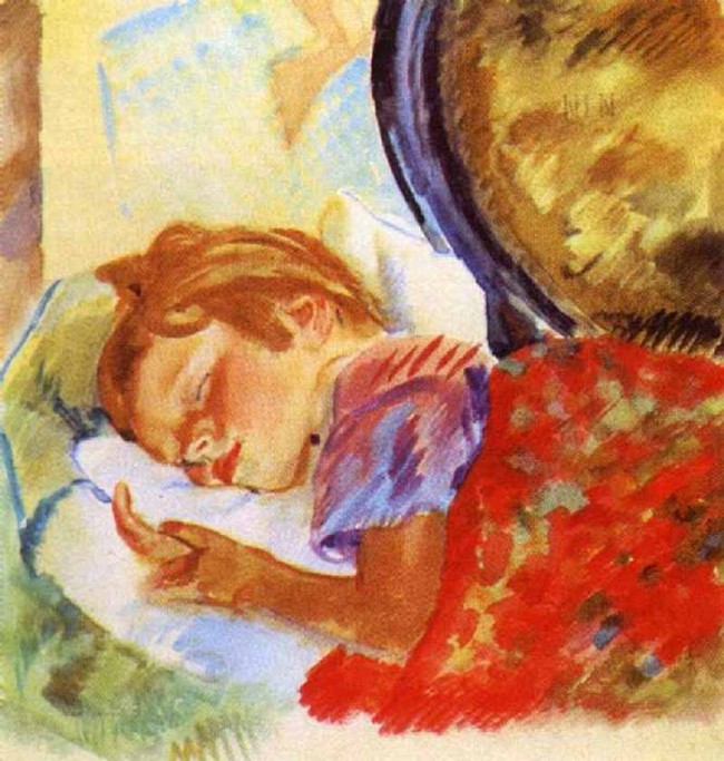 Сочинение по картине: Тырса - "Портрет девочки (Спящая девочка)" Сочинение по картине: Тырса - "Портрет девочки (Спящая девочка)"