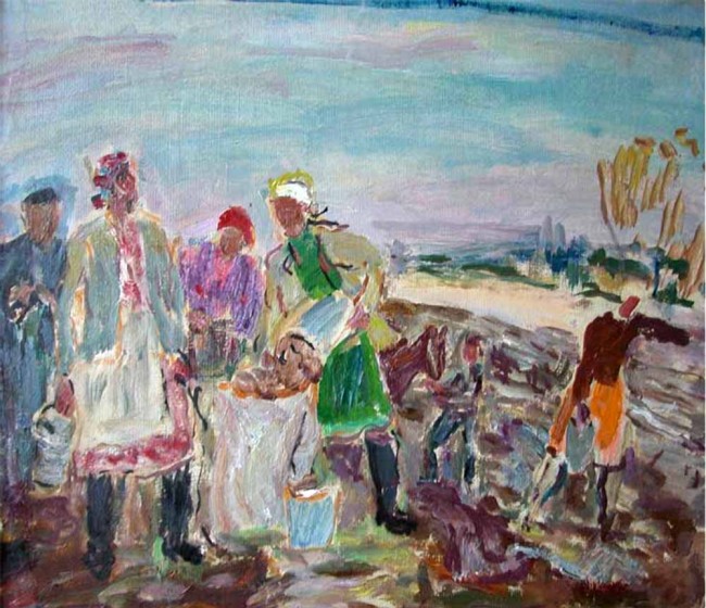 Сочинение по картине: Удальцова - "Уборка картошки"