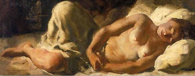 Сочинение по картине: Яковлев - "Спящая обнаженная" Сочинение по картине: Яковлев - "Спящая обнаженная"