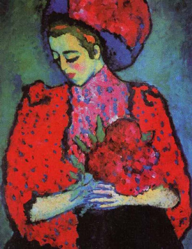 Сочинение по картине: Явленский - "Дама с пионами"