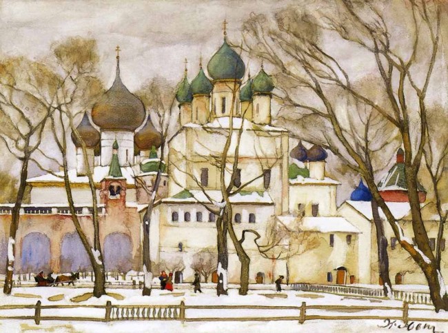 Сочинение по картине: Юон - "Ростовские соборы" Сочинение по картине: Юон - "Ростовские соборы"