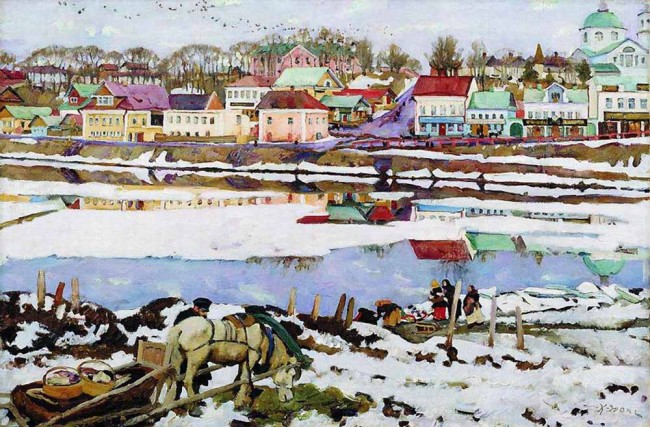 Сочинение по картине: Юон - "Торжок"