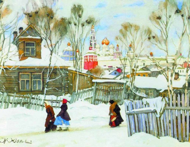 Сочинение по картине: Юон - "Вид Троицкой лавры"